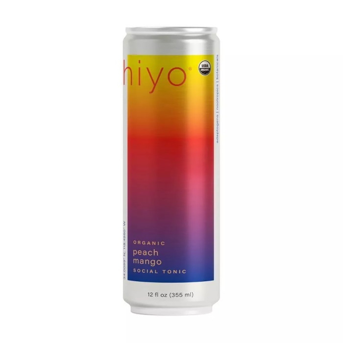 Hiyo NA Peach Mango Organic Social Tonic - Front view