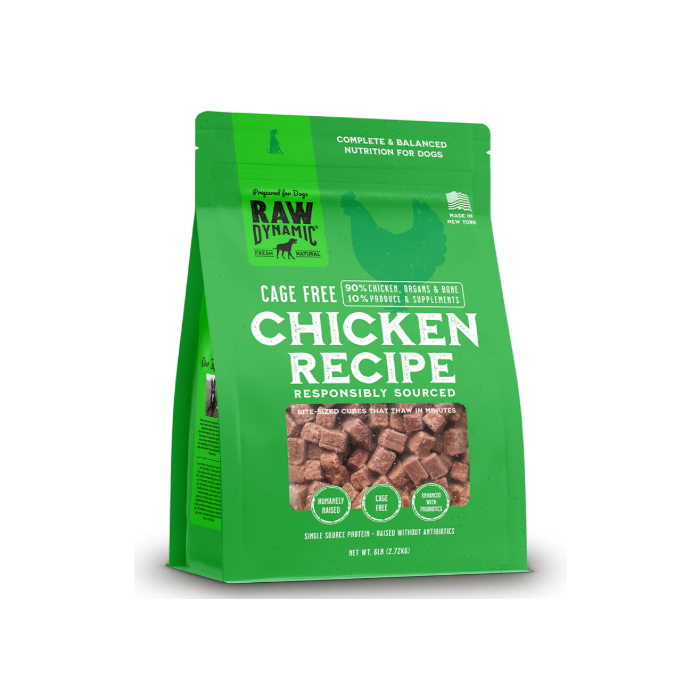 Raw Dynamic Chicken Freeze Dried Food for Dogs - Front view