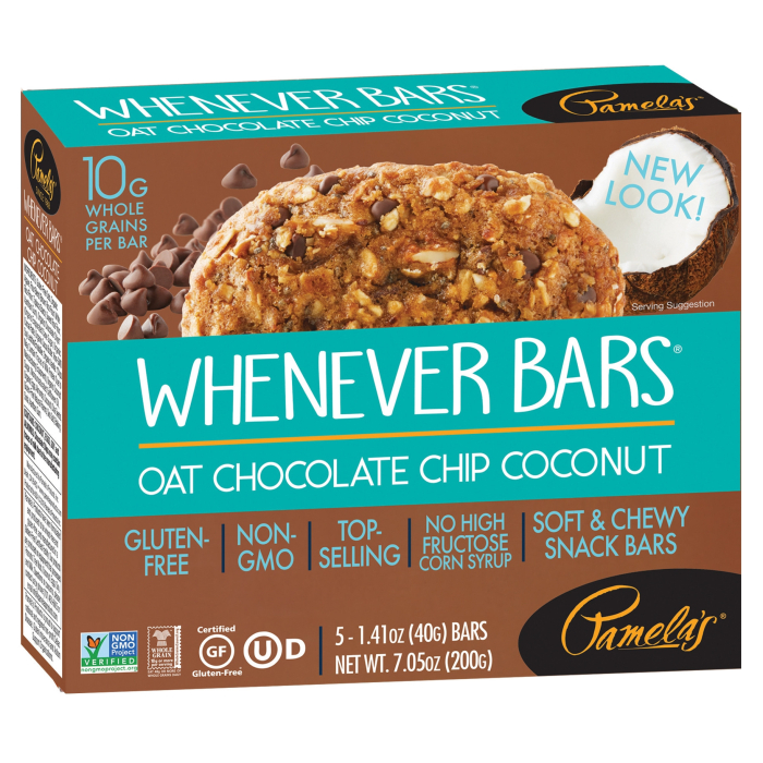 Pamela's Whenever Bars, Chocolate Chip Coconut