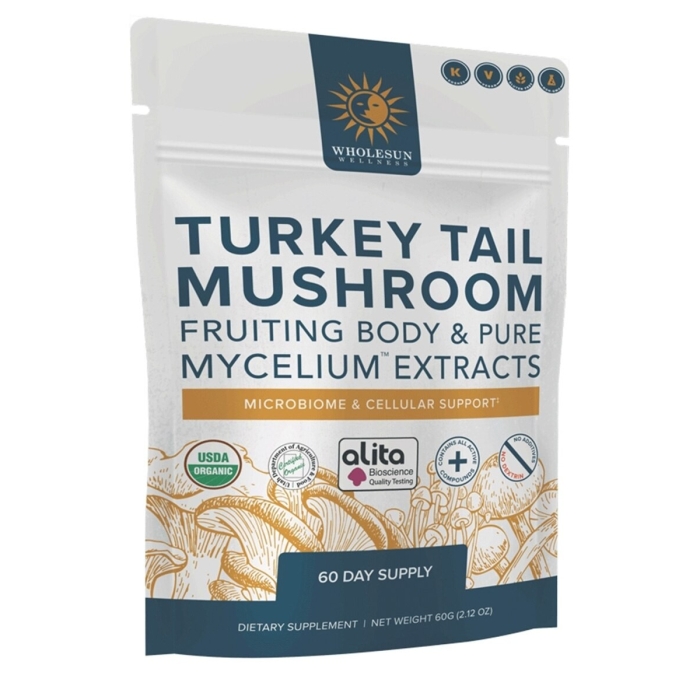 Wholesun Wellness Turkey Tail Mushroom Extract Powder - Front view