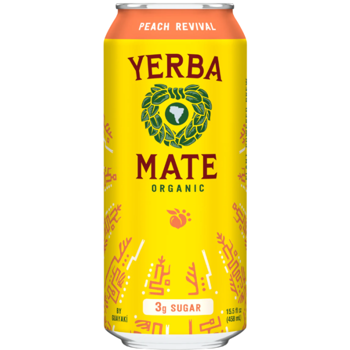 Yerba Madre Organic Peach Revival Yerba Mate, 15.5 oz.