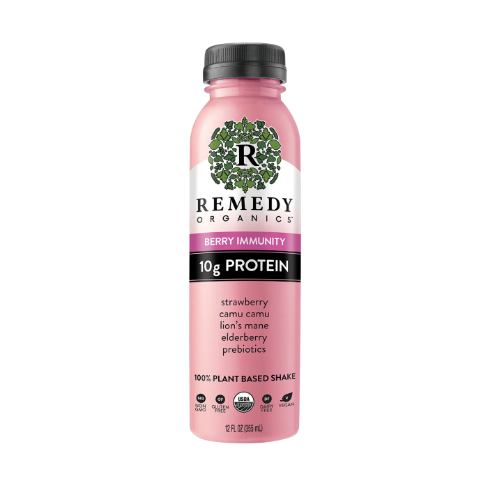 Remedy Organics Berry Immunity Protein Shake - Front view