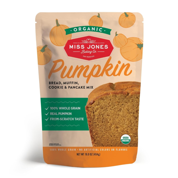 Miss Jones Baking Co. Organic Pumpkin Bread, Muffin, Cookie & Pancake Mix - Front view