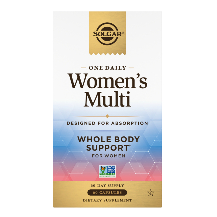 Solgar One Daily Womens Multiple, 60 Capsule Front