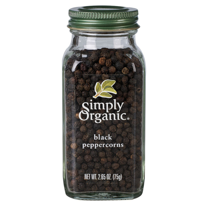 Simply Organic Whole Black Peppercorns, 2.65 oz.