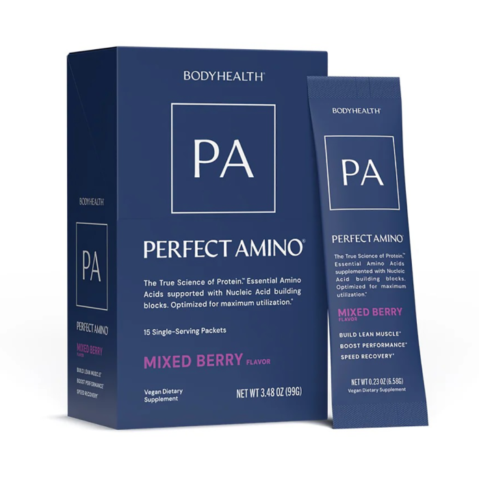 BodyHealth Perfect Amino Mixed Berry Packet - Front view