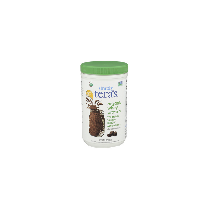 Simply Tera's Organic Dark Chocolate Whey Protein, 12 oz.