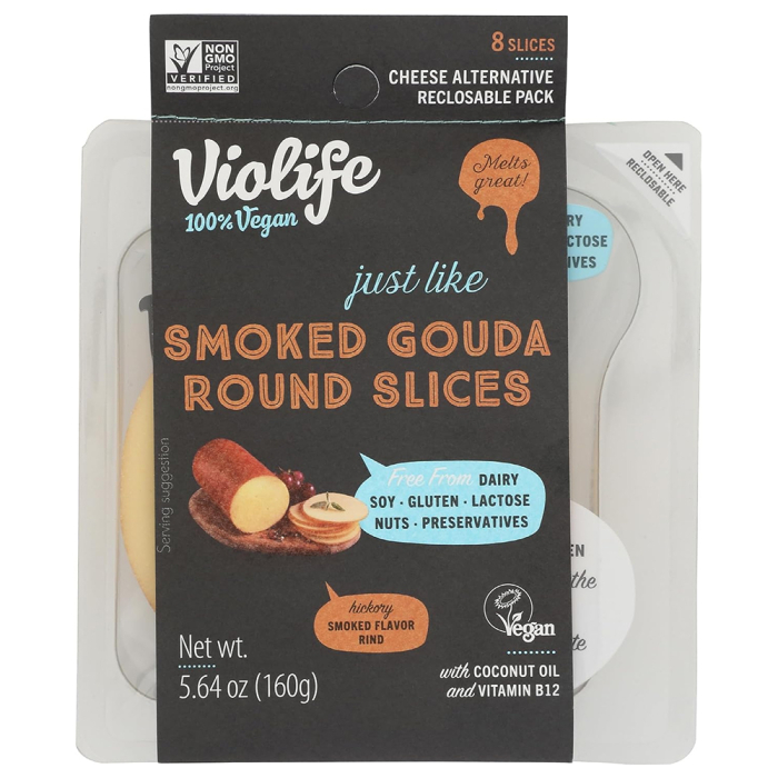 Violife Smoked Gouda Round Cheese - Front view