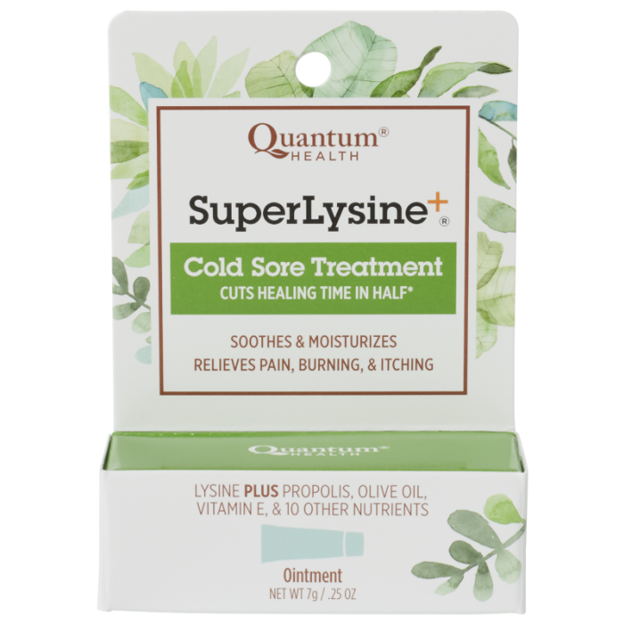 Quantum Super Lysine+ Cold Sore Treatment Ointment, 0.25 oz.