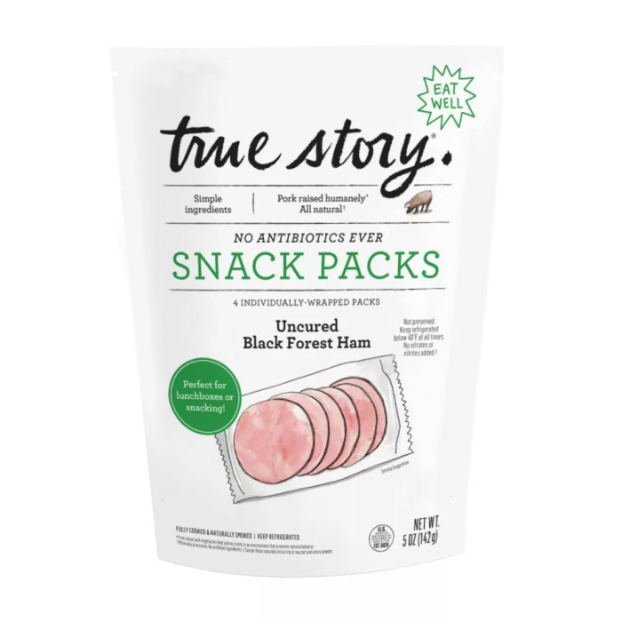 True Story Foods Uncured Black Forest Ham Snack - Front view