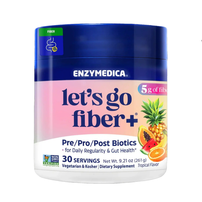 Enzymedica Let's Go Fiber+ Tropical - Front view