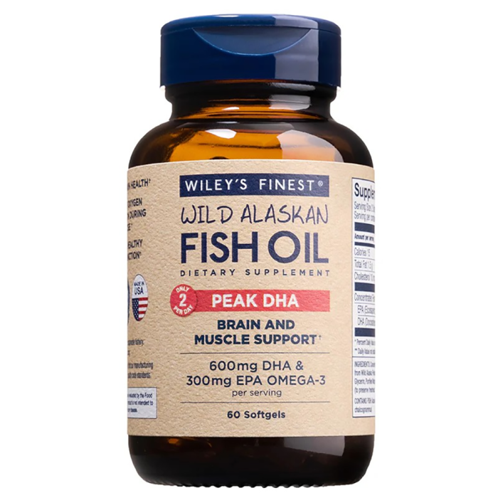 Wiley's Finest Wild Alaskan Fish Oil Peak DHA - Front view