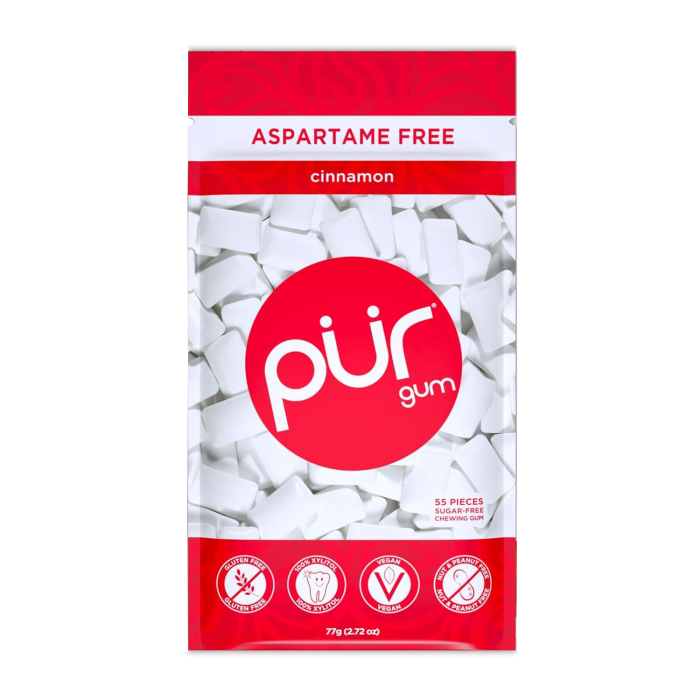 Pur Gum Cinnamon 55 Pieces - Front view