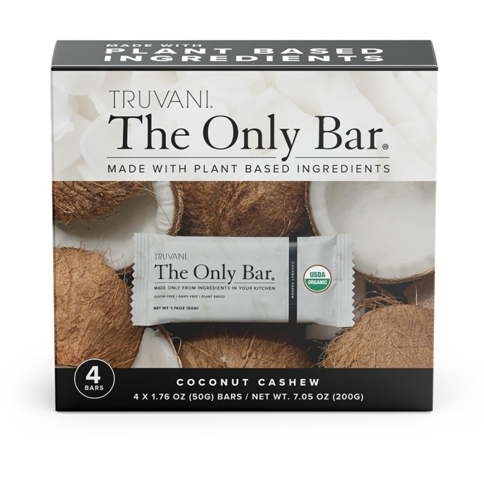 Truvani The Only Bar Coconut Cashew Snack Bar - Front view