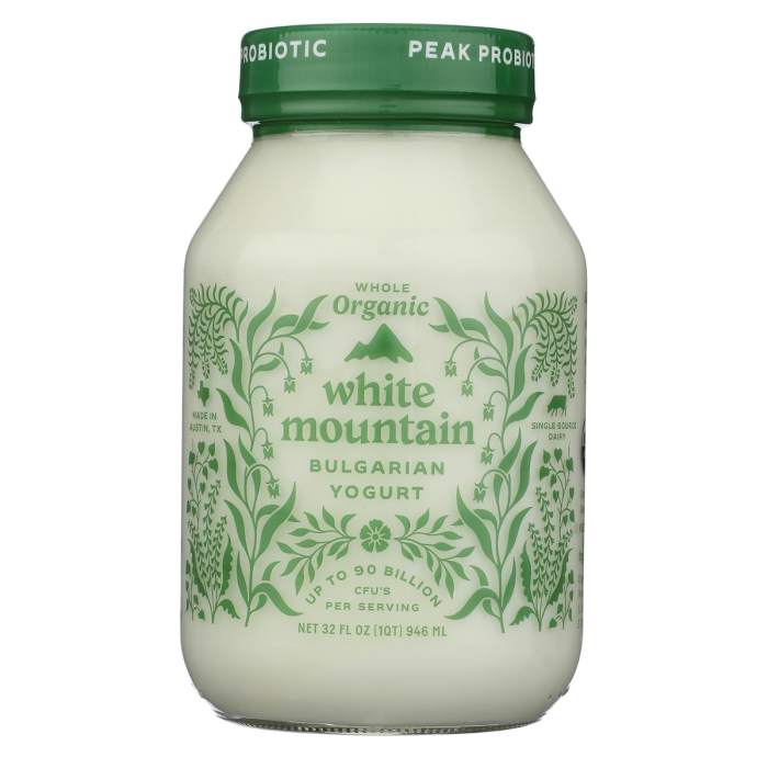 White Mountain Organic Whole Milk Bulgarian Yogurt - Front view