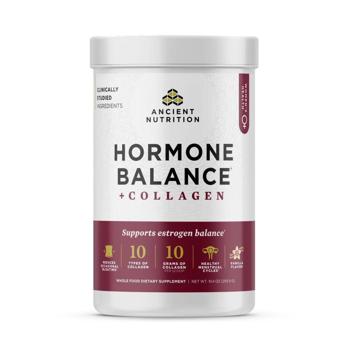 Ancient Nutrition Hormone Balance + Collagen Vanilla Flavor - Front view