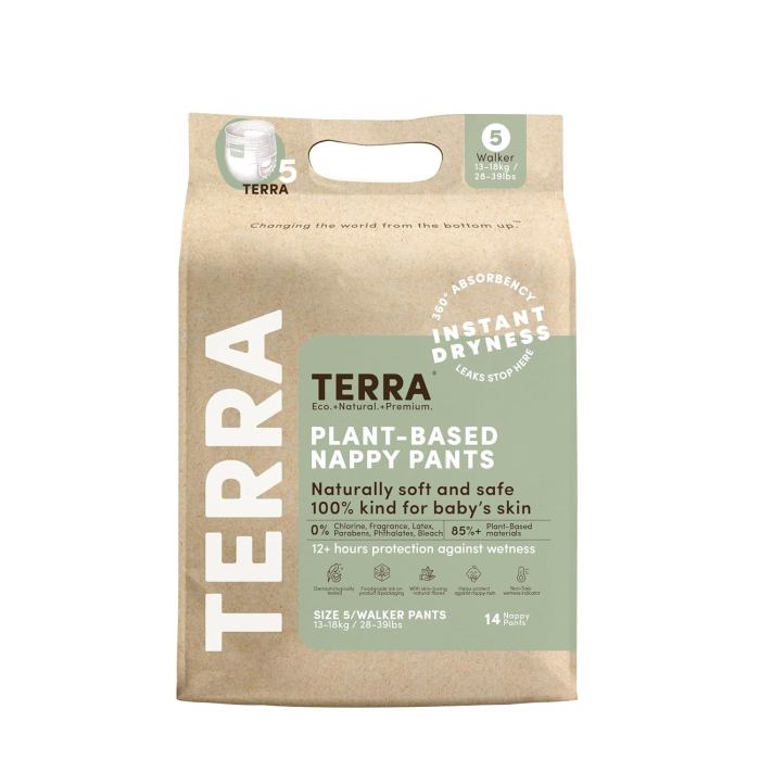 Terra Organics Size 5 Walker Training Pants - Front view