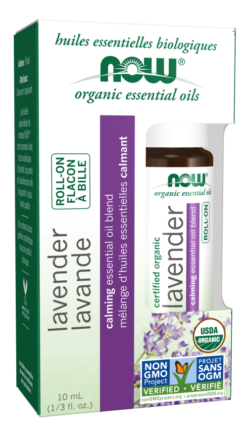 NOW Foods Lavender Essential Oil Blend, Organic Roll-On - 10 mL