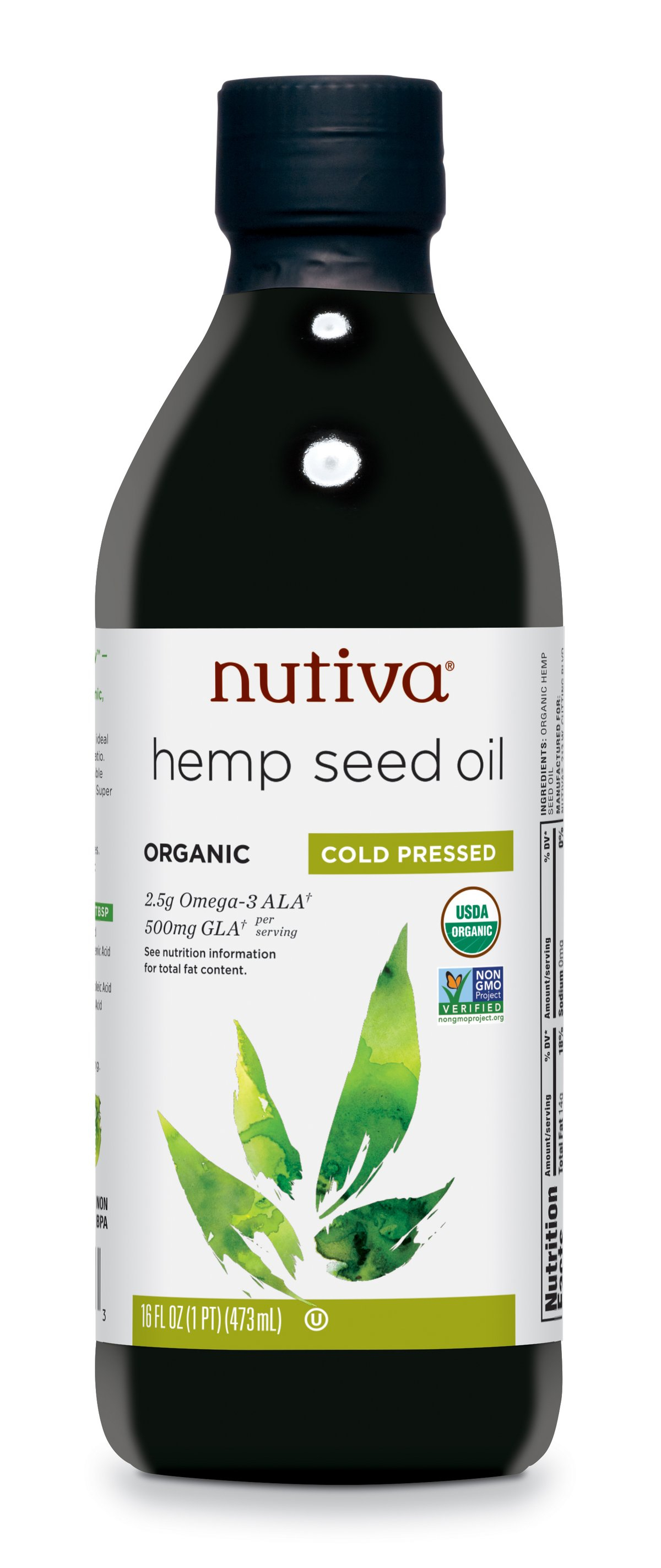 Nutiva Cold Pressed Organic Hemp Seed Oil, 16 fl. oz.