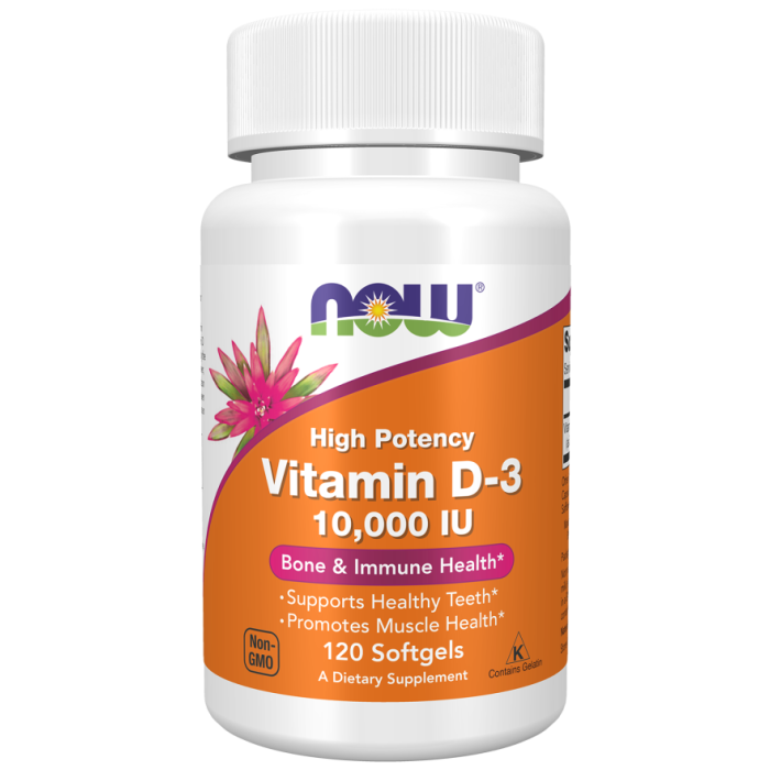 NOW Foods Vitamin D-3 10,000 IU - 120 Softgels