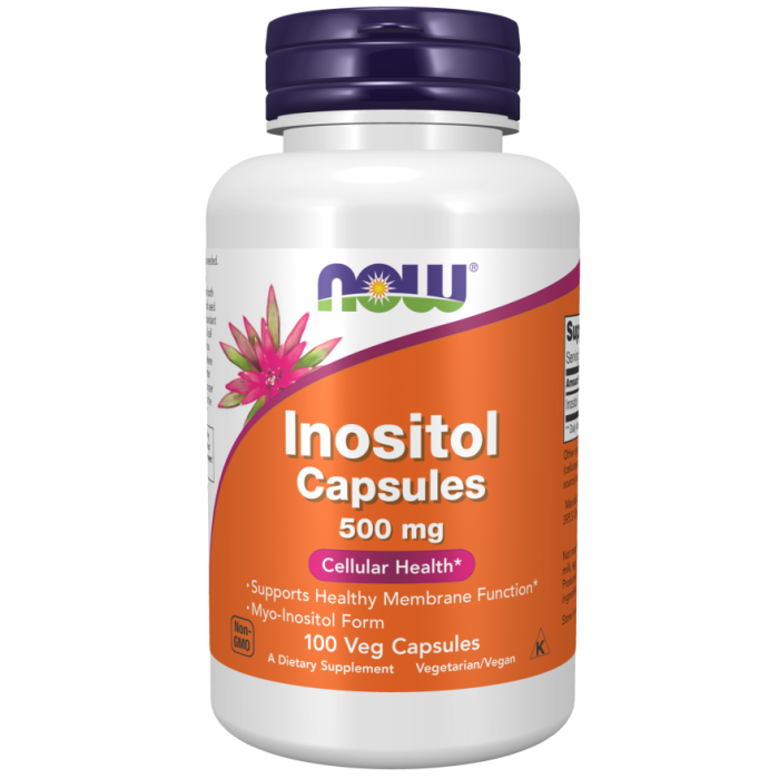 NOW Foods Inositol 500 mg - 100 Veg Capsules