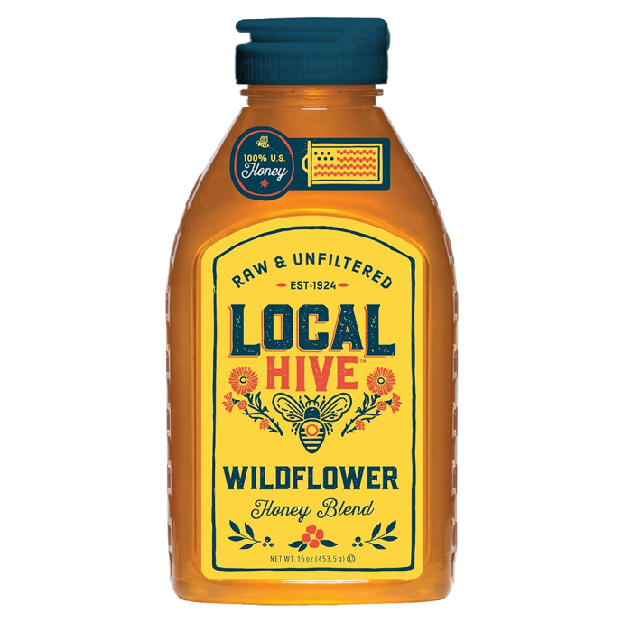 Local Hive Raw and Unfiltered Wildflower Honey Blend - Front view
