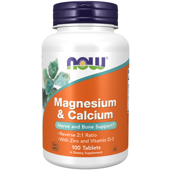 NOW Foods Magnesium & Calcium - 100 Tablets