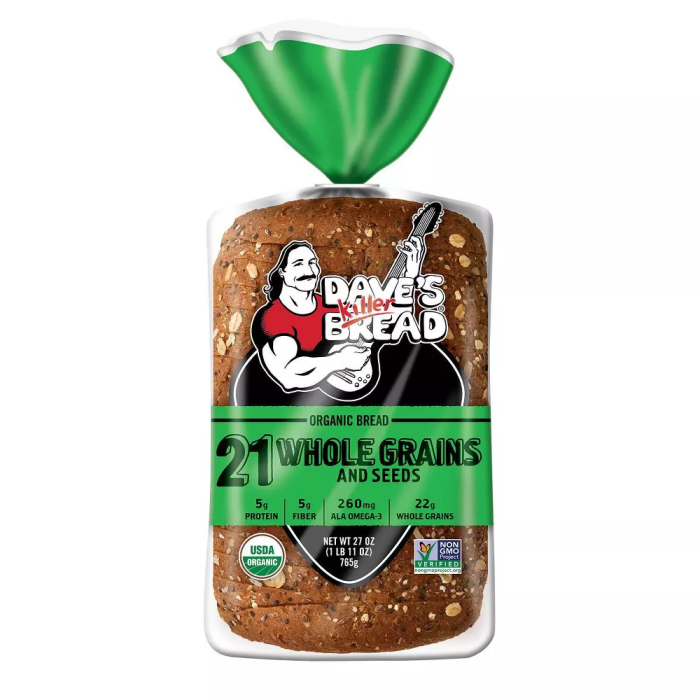 Dave's Killer Bread Organic 21 Whole Grains & Seed - Front view