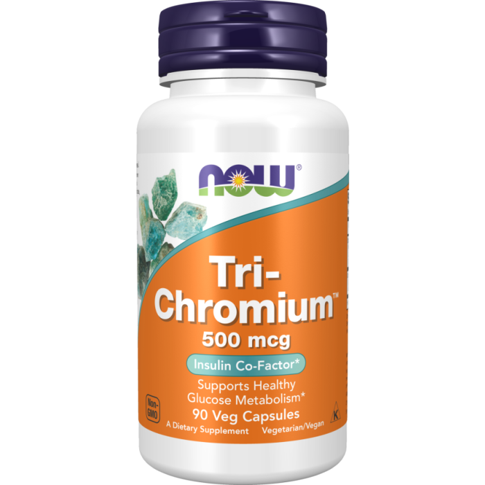 NOW Foods Tri-Chromium™ 500 mcg with Cinnamon - 90 Veg Capsules