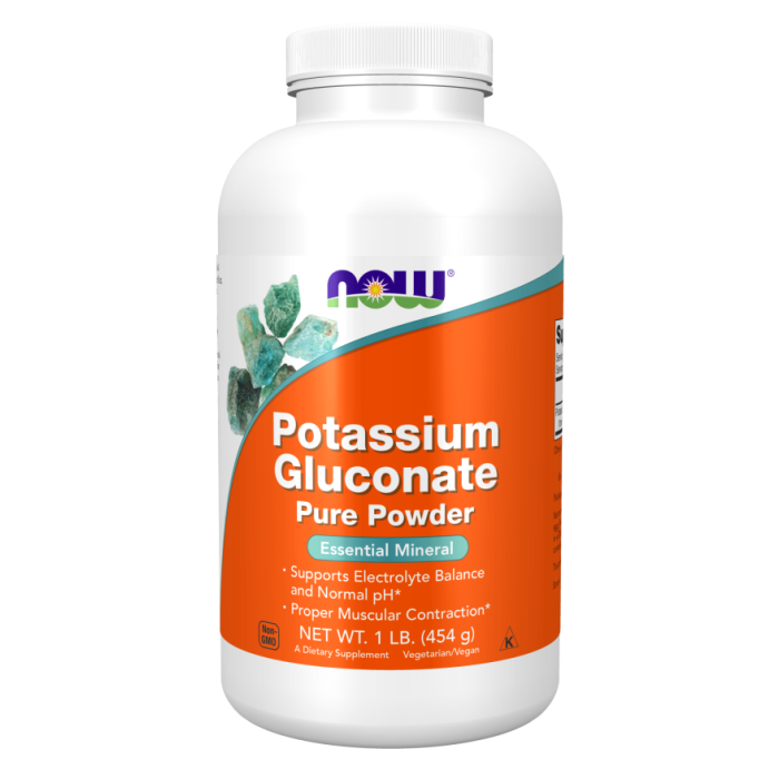 NOW Foods Potassium Gluconate Powder - 1 lb.