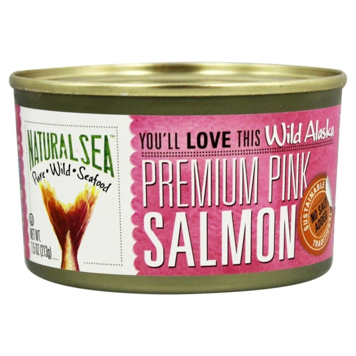 Natural Sea Wild Pink Salmon, Unsalted