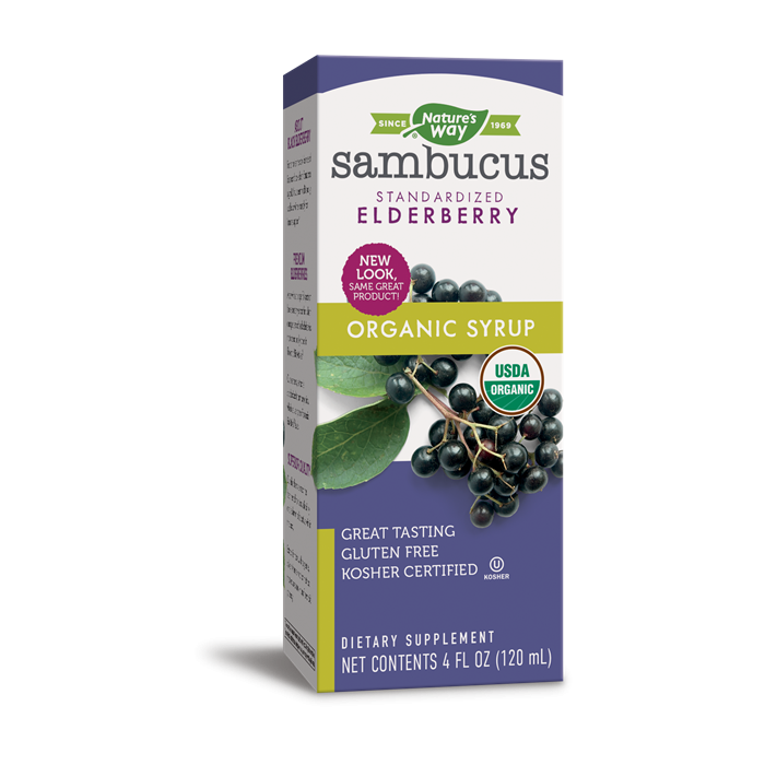 Nature's Way Organic Sambucus Elderberry Syrup, 4 fl. oz.