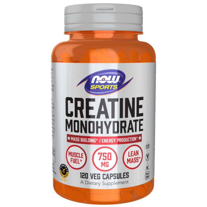 NOW Foods Creatine Monohydrate 750 mg - 120 Veg Caps