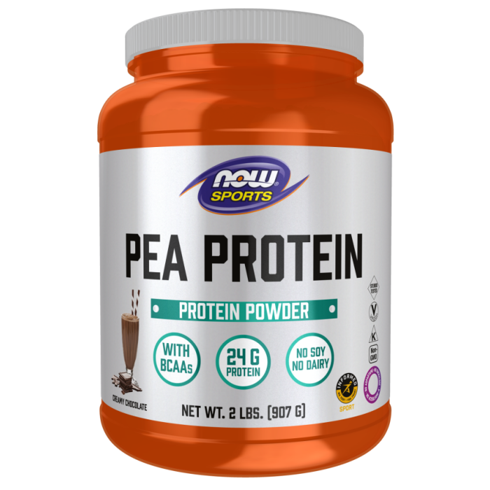 NOW Foods Pea Protein, Creamy Chocolate Powder - 2 lbs.