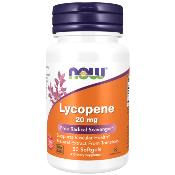 NOW Foods Lycopene 20 mg - 50 Softgels