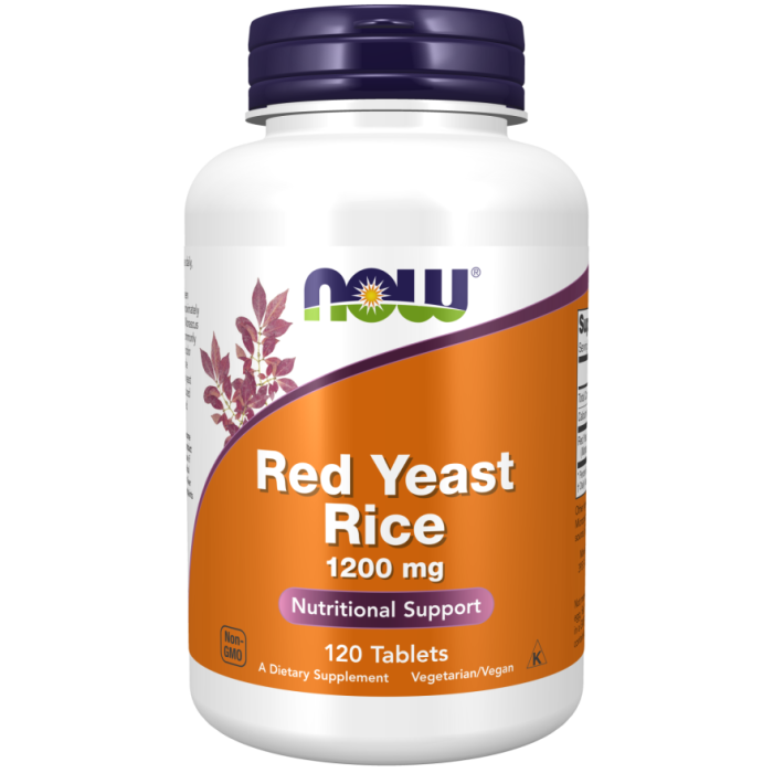 NOW Foods Red Yeast Rice 1200 mg - 120 Tablets