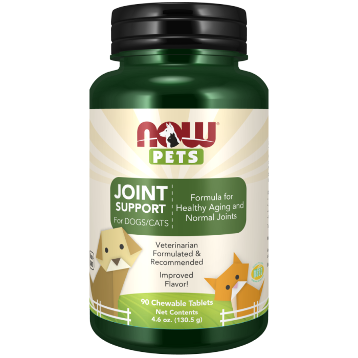 NOW Foods Joint Support - 90 Chewable Tablets for Dogs & Cats