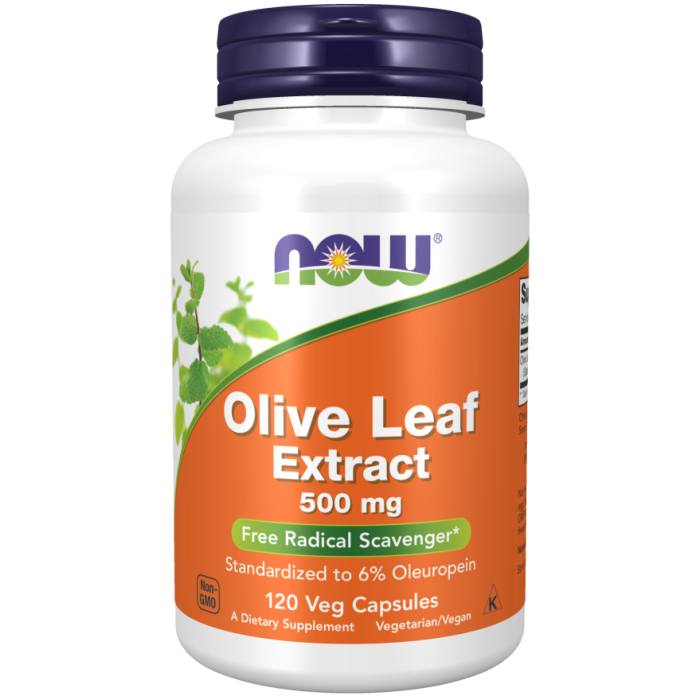 NOW Foods Olive Leaf Extract 500 mg - 120 Veg Capsules