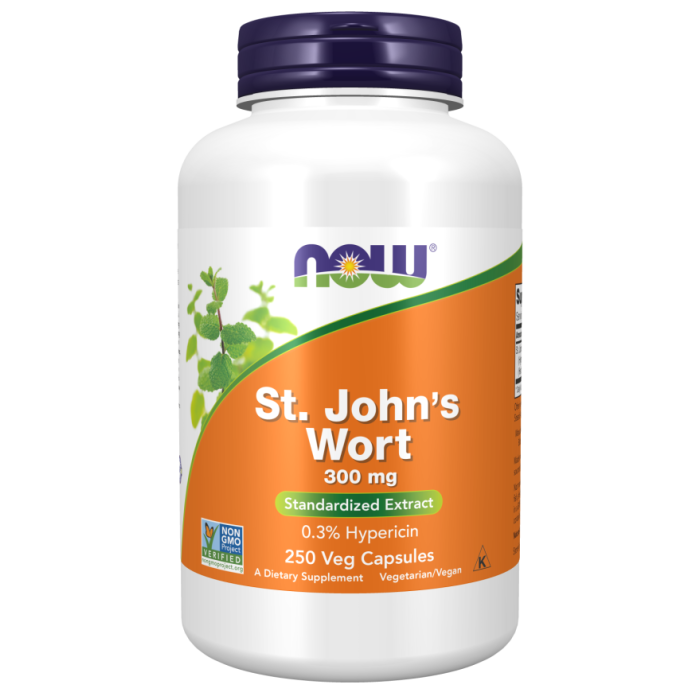 NOW Foods St. John's Wort 300 mg - 250 Veg Capsules