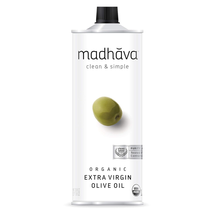 Madhava Organic Extra Virgin Olive Oil, 1 Liter