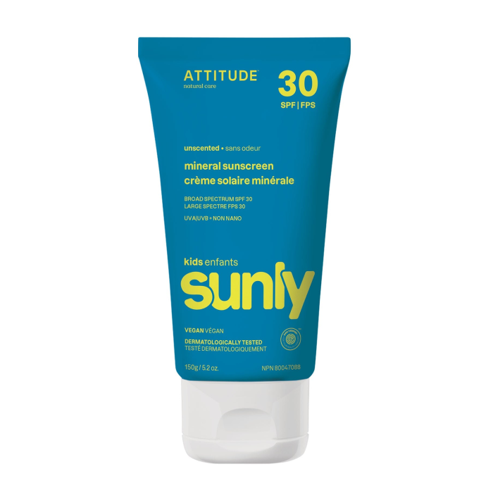 Attitude Mineral Sunscreen SPF 30 for Baby and Kids Unscented - Front view