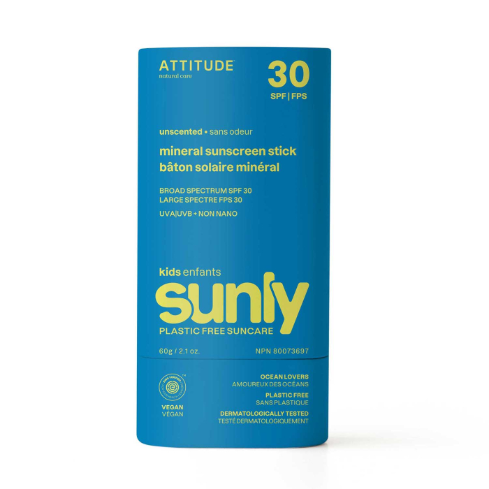 Attitude Kids Mineral Sunscreen SPF 30 Unscented - Front view
