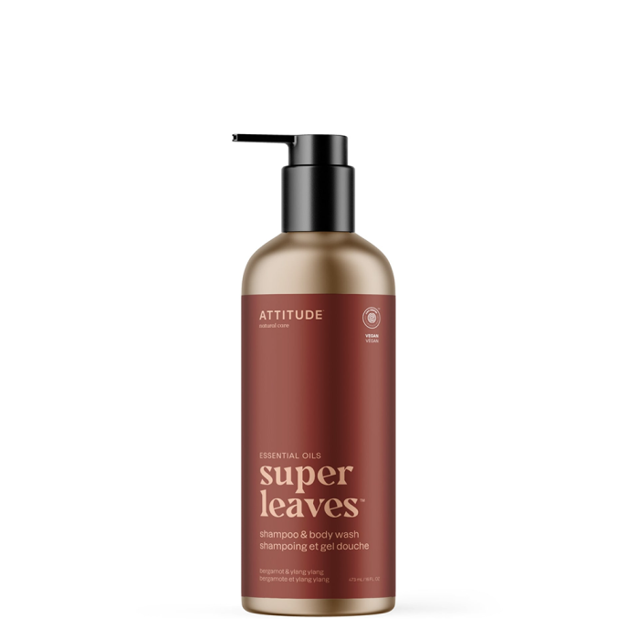 Attitude Super Leaves 2in1 Shampoo & Body Wash Bergamot & Ylang Ylang - Front view