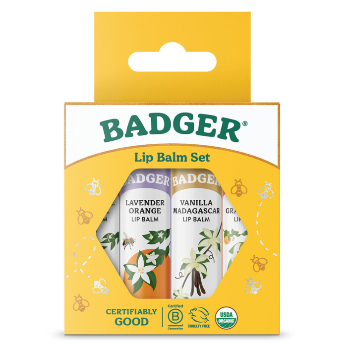 Badger Classic Lip Balms - Front view