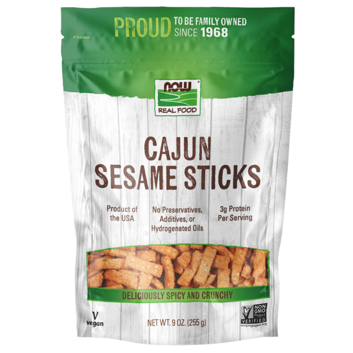 NOW Foods Cajun Sesame Sticks - 9 oz.