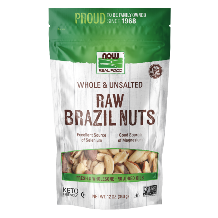 NOW Foods Brazil Nuts, Raw, Whole & Unsalted - 12 oz.