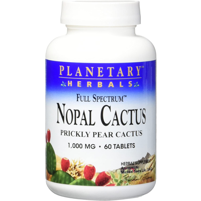 Planetary Herbals Nopal Cactus, Full Spectrum 1,000 mg, 60 Tablets