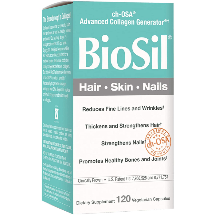 BioSil Hair Skin Nails, 120 Capsules