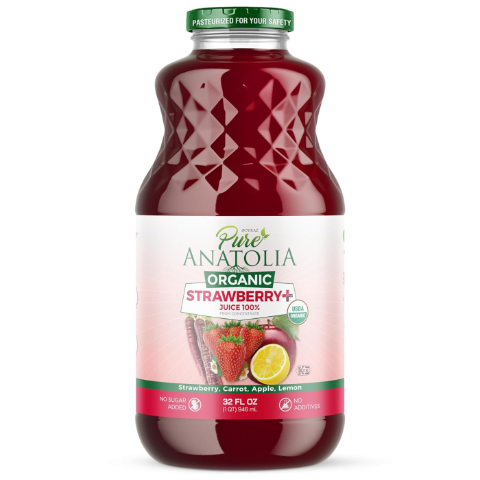 Pure Anatolia Organic Strawberry Plus Juice, 32 oz.