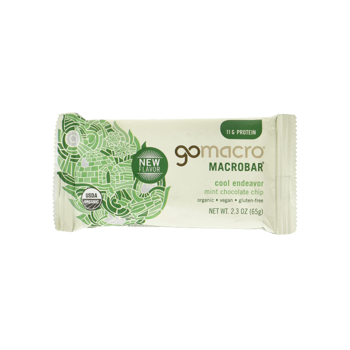 GoMacro Mint Chocolate Chip Protein Macrobar - Front view